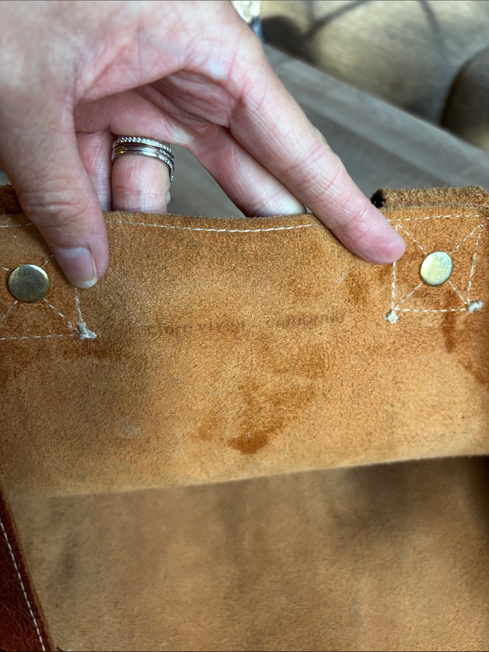 Clare V. La Tropezienne Classic Brown Leather Tote Bag - OG Miel Tanner Leather - Picture 3 of 6